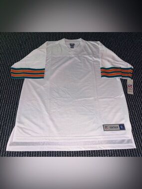 NWT Vintage Miami Dolphins NFL Pro Line Blank Back Jersey White